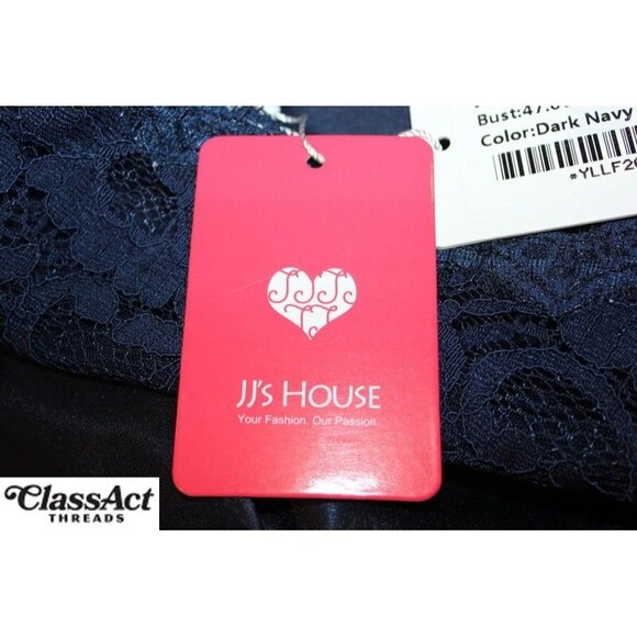 NWT JJ’s House Women’s Wedding Nawy Lace top Mob Dress Long Flowy Skirt Plus 20W - Picture 6 of 7